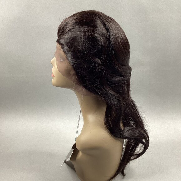 Straight 12” #Natural Black 100% Human Hair 360° Full Cap Lace Frontal - Picture 5 of 11